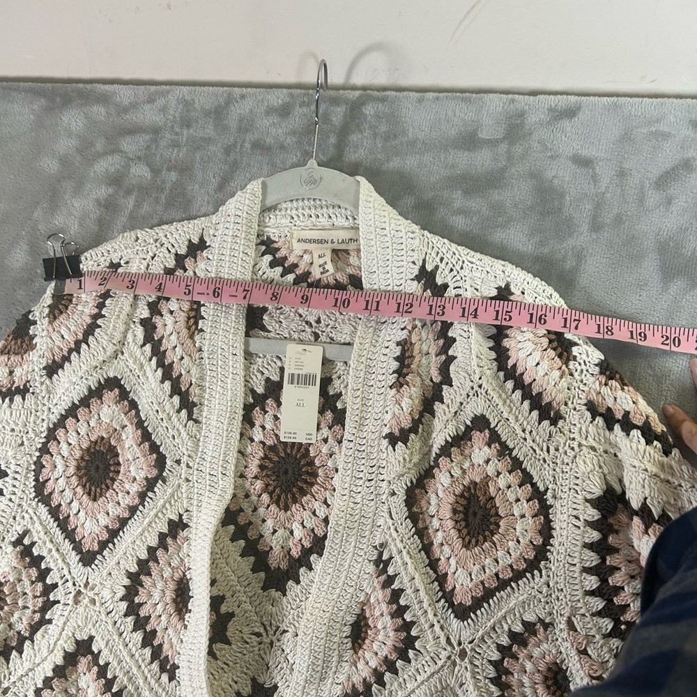NWT Anthropologie amber crochet cardigan oversized - Picture 13 of 14